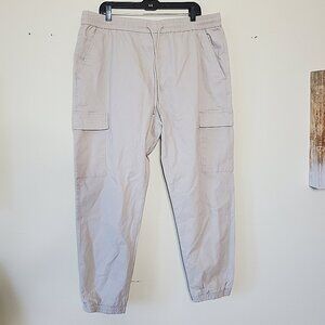 Forever 21 Men’s Khaki Cargo Cuffed Jogger Pants SZ XXL